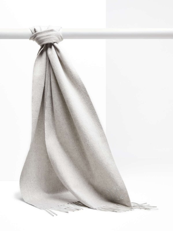 Cashmere scarf, light grey -