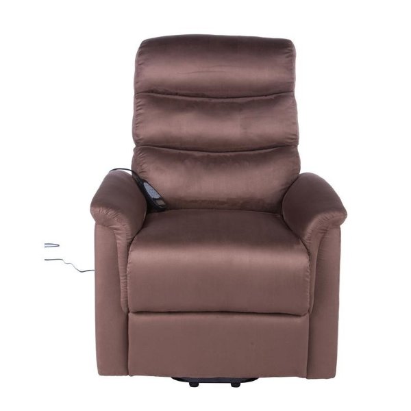Calla Casa Ultra Comfort Fitness Lift Chair with Heat Massage and Remote in Brown Microfiber