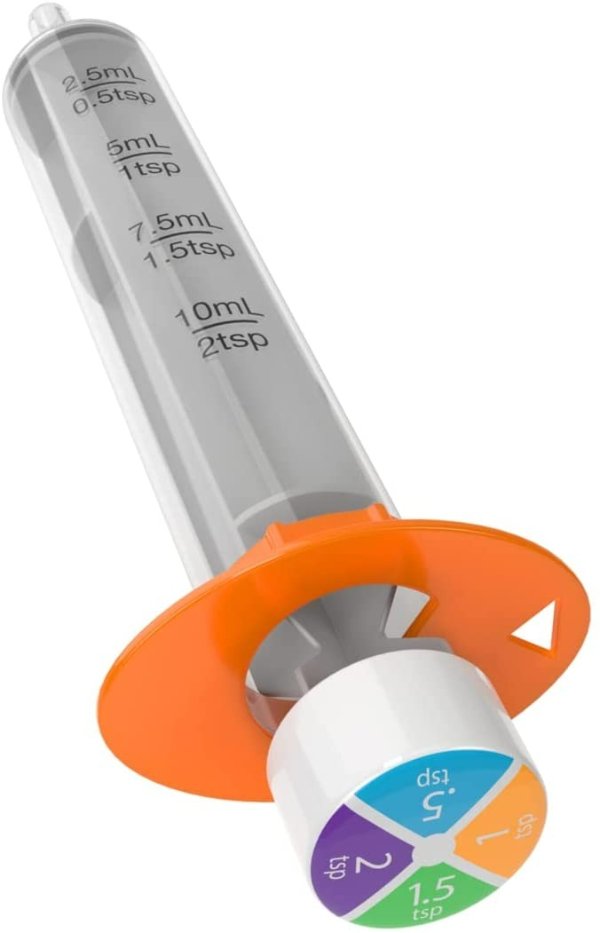 Ezy Dose Kids Baby Oral Syringe & Dispenser, True Easy Design for Liquid Medicine, 10 mL/2 TSP, Color Coded