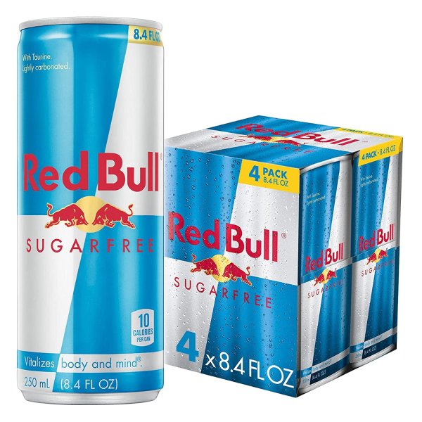 Red Bull 无糖能量饮料 8.4oz 4罐