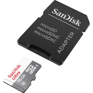 SanDisk UHS-I microSDHC Memory Card with SD Adapter