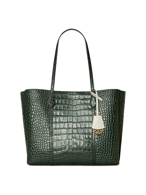 Perry Croc-Embossed Leather Tote