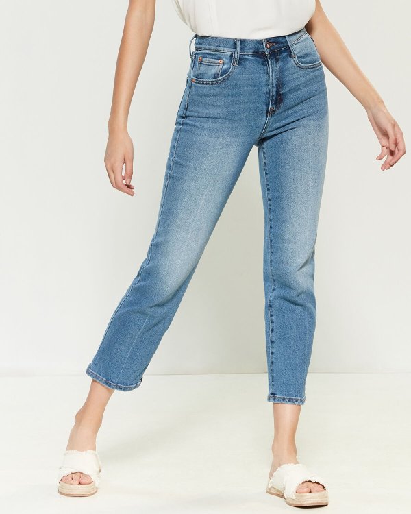 Infinite High-Waist Stovepipe Crop Jeans
