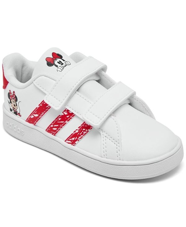 Toddler Girls Disney Minnie Mouse Grand Court Stay-Put Closure Casual Sneakers from Finish Line