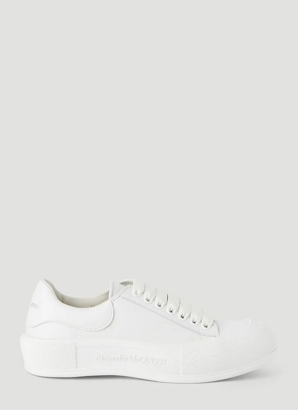 Deck Plimsoll Sneakers in White