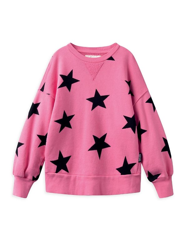 Little Girl's & Girl's Star Print Sweatshirt