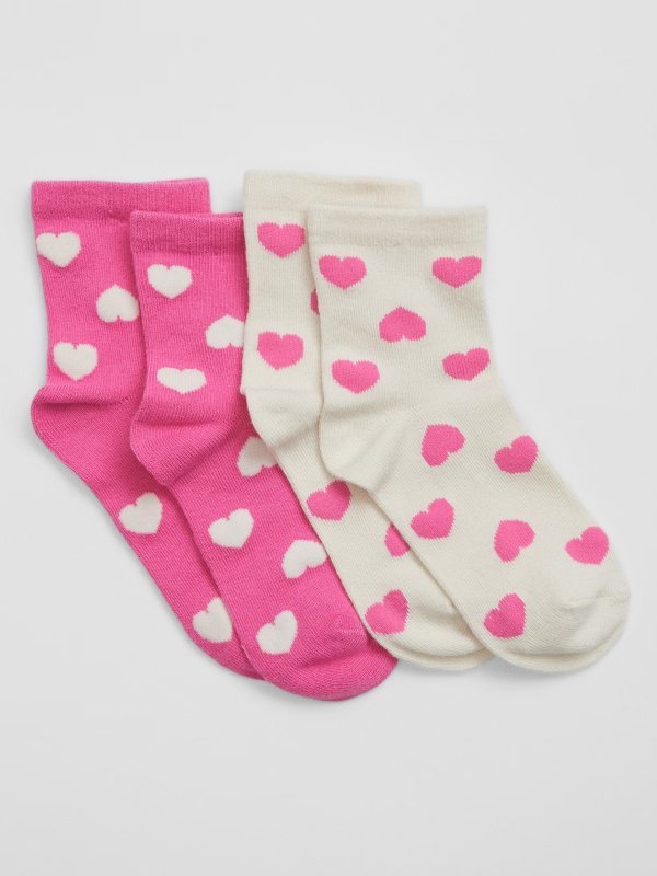 Kids Valentine's Day Crew Socks (2-Pack)