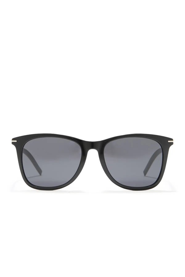 Black Tie 55mm Rectangle Sunglasses