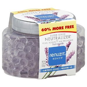Renuzit Renew Super Odor Neutralizer Air Freshener, Pearl Scents, Fresh Lavender, 5.64 oz (160 g)