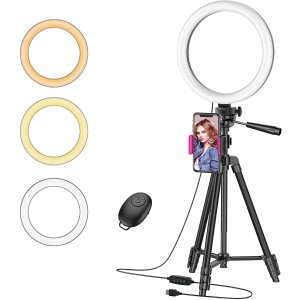 Aptoyu 10" Ring Light with 50" Tripod Stand and Phone Holder