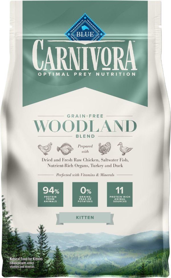 Carnivora Woodland Blend Kitten Grain-Free Dry Cat Food, 4-lb bag - Chewy.com