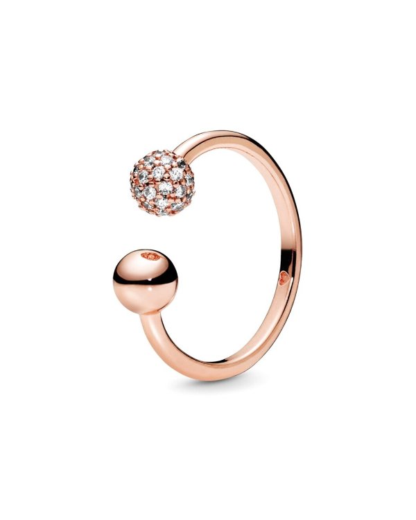 Signature 14K Rose Gold Plated CZ Open Ring