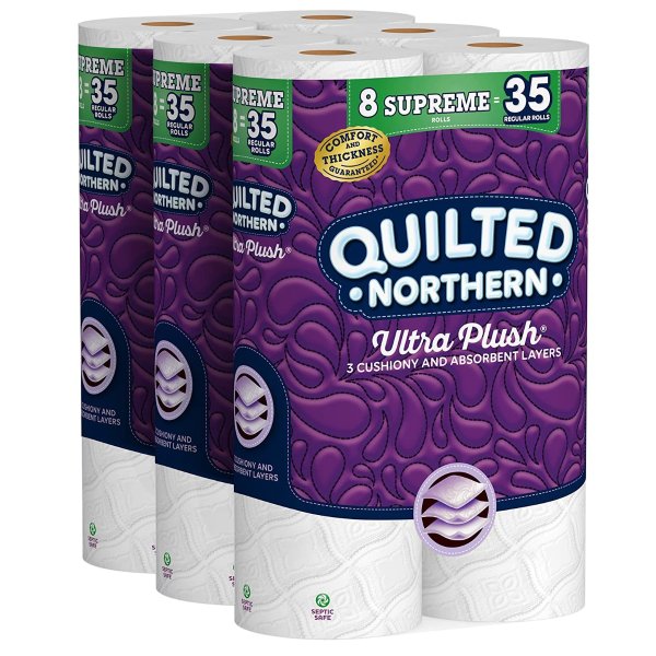 Quilted Northern 超柔软三层卫生纸 24大卷 相当于105普通卷