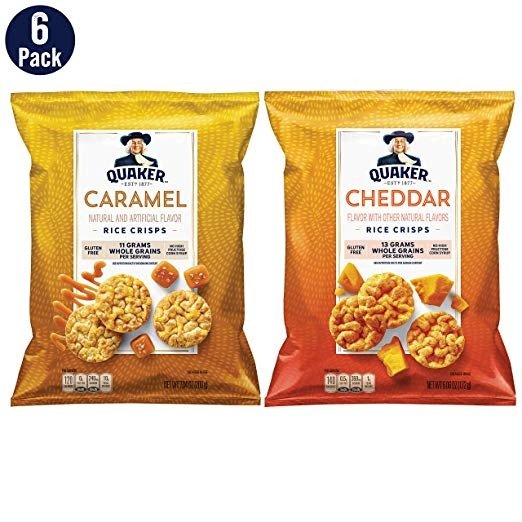 Rice Crisps, Cheddar & Caramel Variety Pack, 6.06 & 7.04 Oz Bags (Pack Of 6)