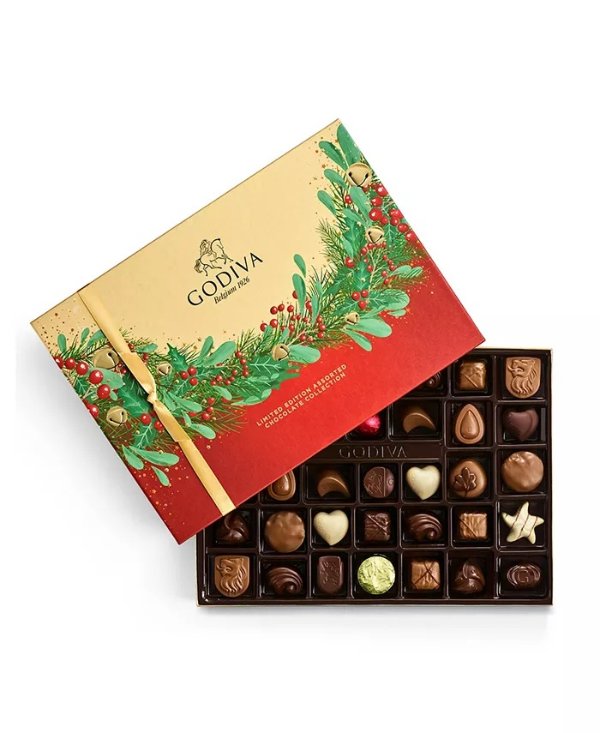 Holiday Limited Edition Assorted Chocolate Gift Box, 36 Piece