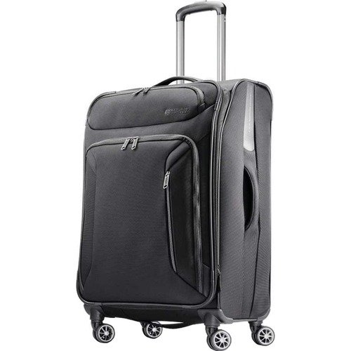 28" Zoom Spinner Expandable Suitcase Luggage, Black