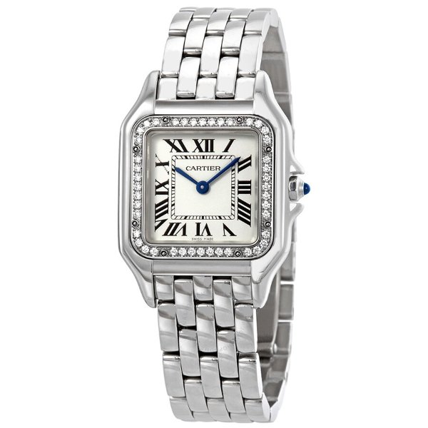 Panthere Medium Diamond Silver Dial Ladies Watch W4PN0008