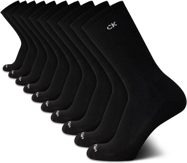 Calvin Klein Men's Athletic Socks - Cushion Crew Socks (10 Pack)