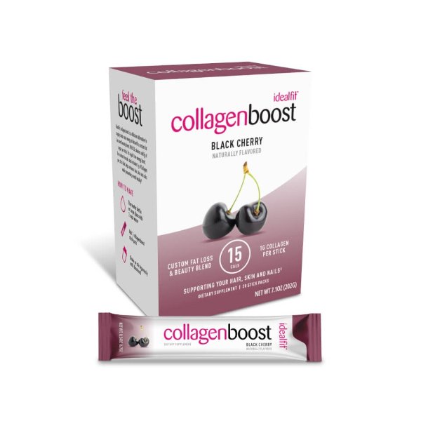 IdealFit Collagen Boost, Black Cherry, 30 Serving Box