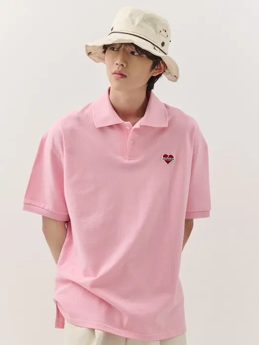 Nomantic Logo Pique Short Sleeves T-Shirt - Pink