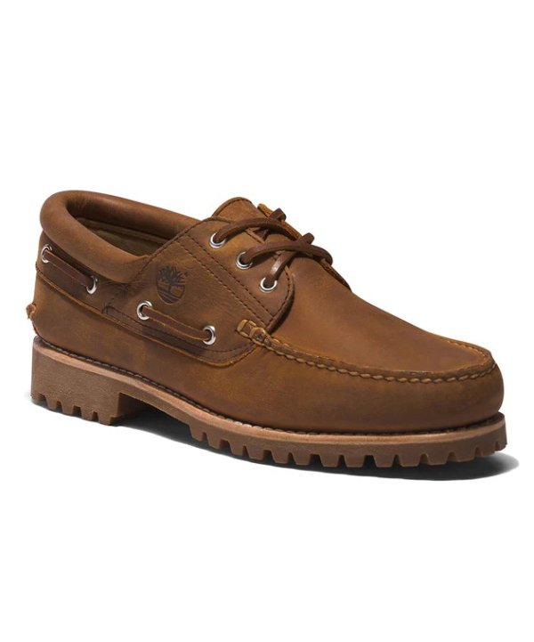Saddle Brown Authentics Classic Leather Boat Shoe - Men