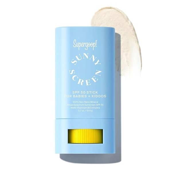 Sunnyscreen 100% Mineral Stick SPF 50, 0.7 oz - Face & Body Sunscreen for Babies & Kids - 100% Non-Nano Mineral Formula - Pediatrician Tested, Hypoallergenic, Fragrance & Silicone Free
