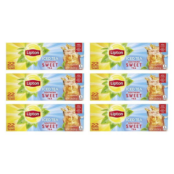 Family Tea Bags Southern Sweet Tea 22ct,pack of 6