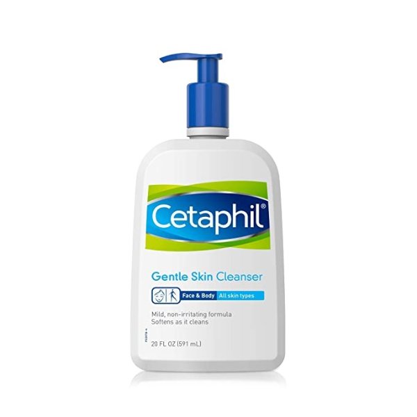 Gentle Skin Cleanser 20 fl oz | Hydrating Face Wash & Body Wash | Ideal For Sensitive, Dry Skin | Non-irritating | Wont Clog Pores | Fragrance-free | Soap-free | Dermatologist Recommended