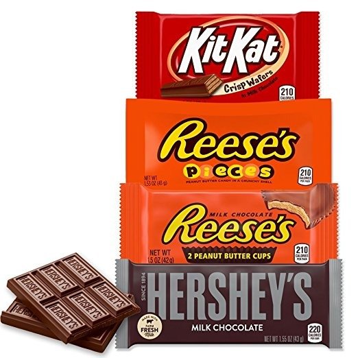 KIT KAT, REESE'S, HERSHEY'S, REESE'S PIECES Assorted Variety Bars, Easter Basket Candy 20ct.