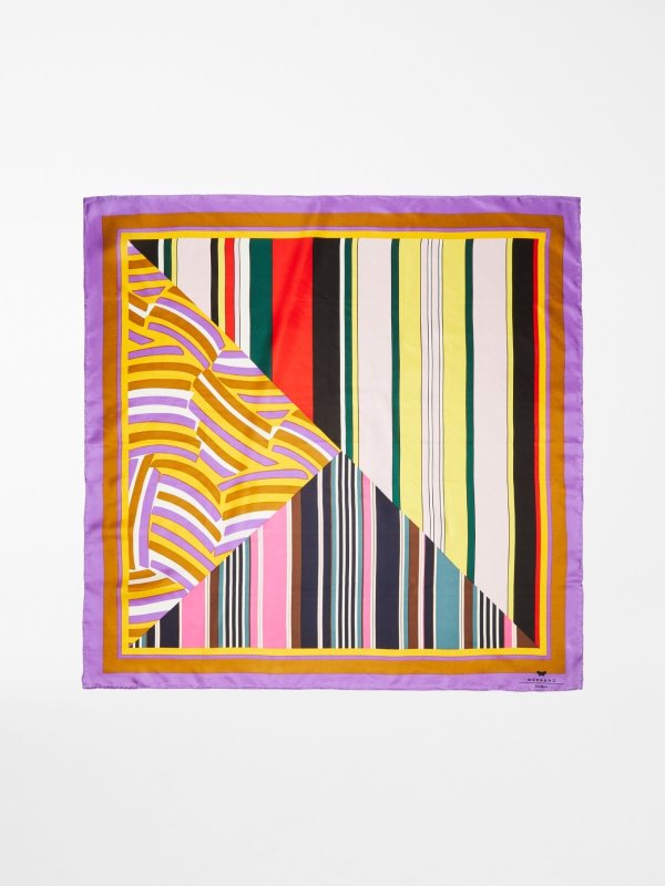 Silk scarf, shaded violet - "MONICA" Max Mara