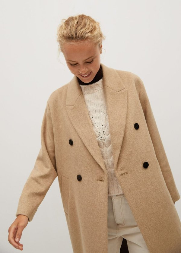 Buttoned wool coat - Women | OUTLET USA