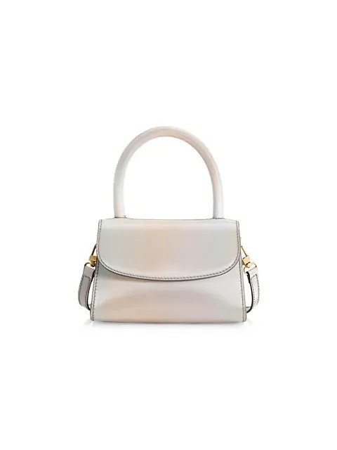 Mini Iridescent Leather Top Handle Bag