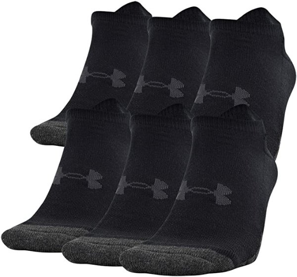 Under Armour Adult Performance Tech No Show Socks, 6-Pairs