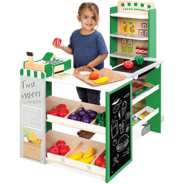 Kids Pretend Play Grocery Store Supermarket Toy Set w/ Accessories
