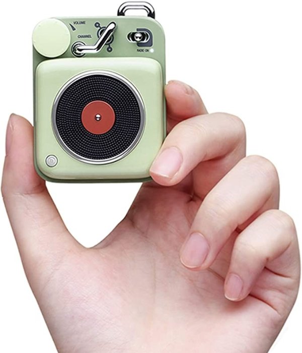 Mini Bluetooth Speaker, MUZEN Button Metal with Lanyard,Vintage Radio with Old Fashioned Classic Style, Portable Wireless Loud Volume Speaker for Home, Office, Kitchen,Party,Travel,Outdoor