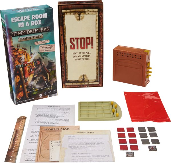 Escape Room in a Box: Time Drifters Isabel's Story Game, Mystery with Physical & Paper Puzzles