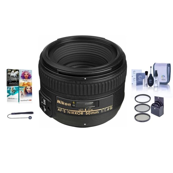 50mm f/1.4G AF-S NIKKOR Lens w/Accessory Bundle