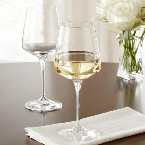 Genoa 15.5 oz. Lead-Free Crystal White Wine Glasses (Set of 4)