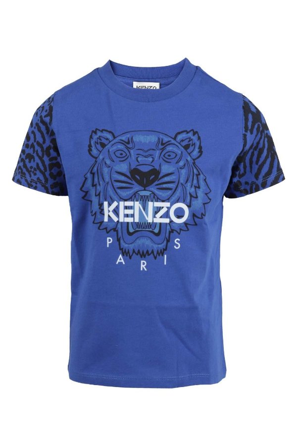 Tiger Embroidered Crewneck T-Shirt