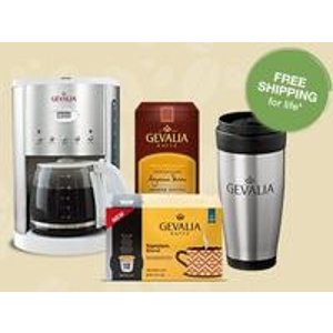 2 Boxes Gevalia Coffee + FREE 12-Cup Coffeemaker + Travel Mug