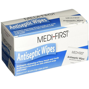 Medi-First 21471 Antiseptic Wipes, 20 Per Box