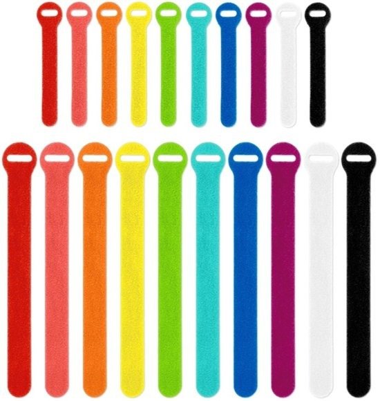 Wrap-It Storage - Self-Gripping Cable Ties (20-Pack) - Multi-Color