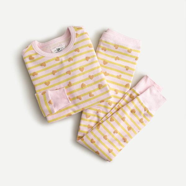 Girls' long-sleeve printed pajama set