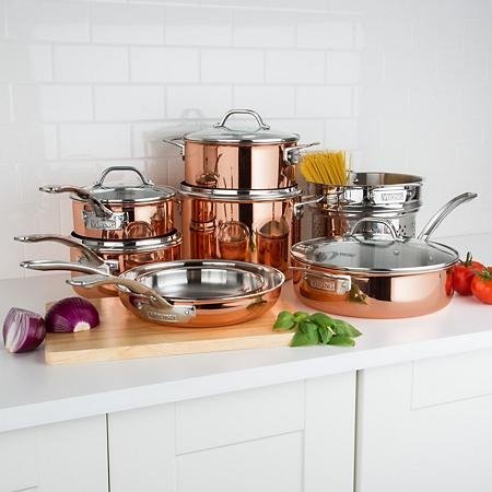 13-Piece Tri-Ply Copper Cookware Set - Sam's Club
