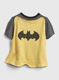 带斗篷蝙蝠侠图案 小童T恤