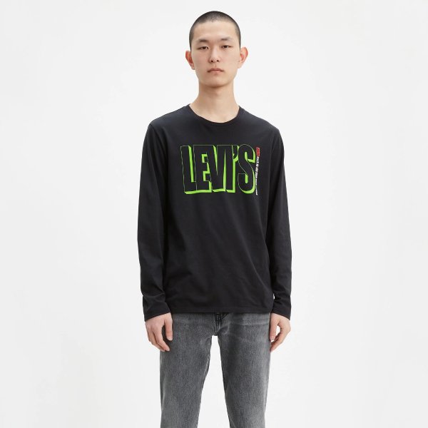 Long Sleeve Levi's® Text Graphic Tee Shirt