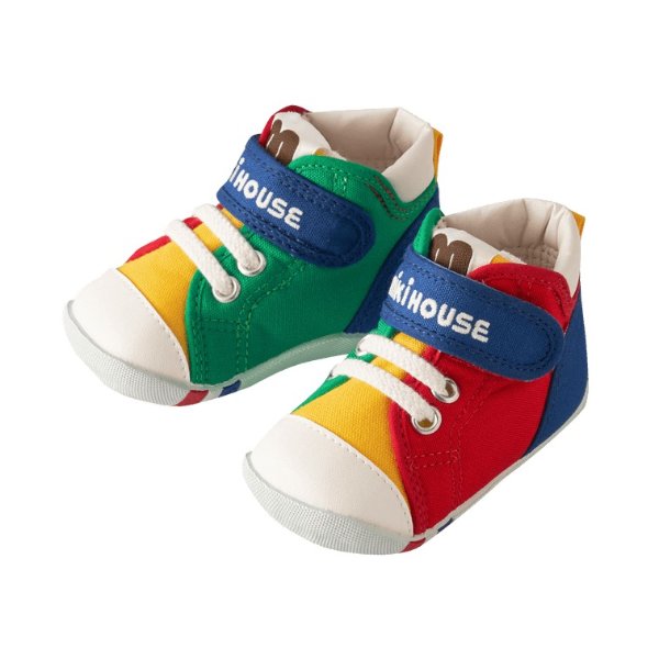 MIKIHOUSE||m logo新版可爱舒适婴儿学步鞋一段||拼色 12.5cm | 亚米