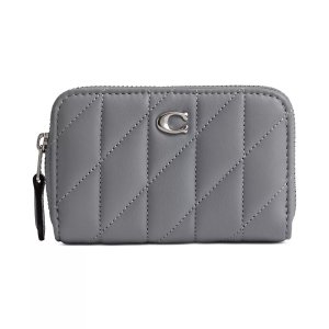 CoachQuilted Pillow Leather Small Zip Around Card Case