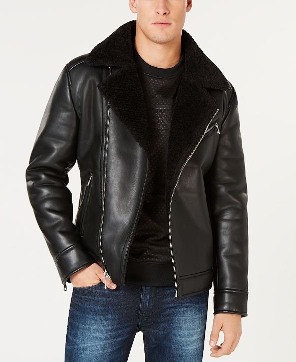 Asymetrical Faux Leather Jacket