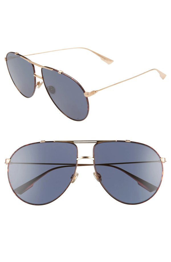 Christian Dior Monsieur 63mm Oversize Aviator Sunglasses